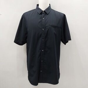 7Diamonds Grant Shirt Mens XXL Techwear Navy Blue 4-Way Stretch Short Sleeve